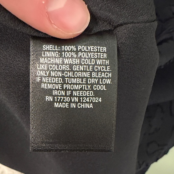 Mossimo Supply Co. Black Sleeveless V-Neck Drawstring Waist Dress - Picture 6 of 6